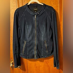 Liverpool Jeans Company Navy Denim Zip-Front Jacket